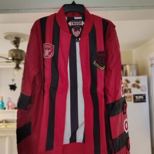 Troop Red and Black Striped Jacket NWT